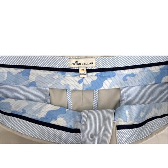 Peter Millar Salem Performance Gray 8" Golf Shorts Size Men's 38 - Picture 3 of 3